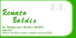 renato boldis business card