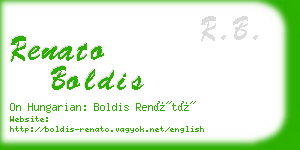 renato boldis business card